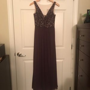 David’s bridal bridesmaid dress w11104 plum sz 0